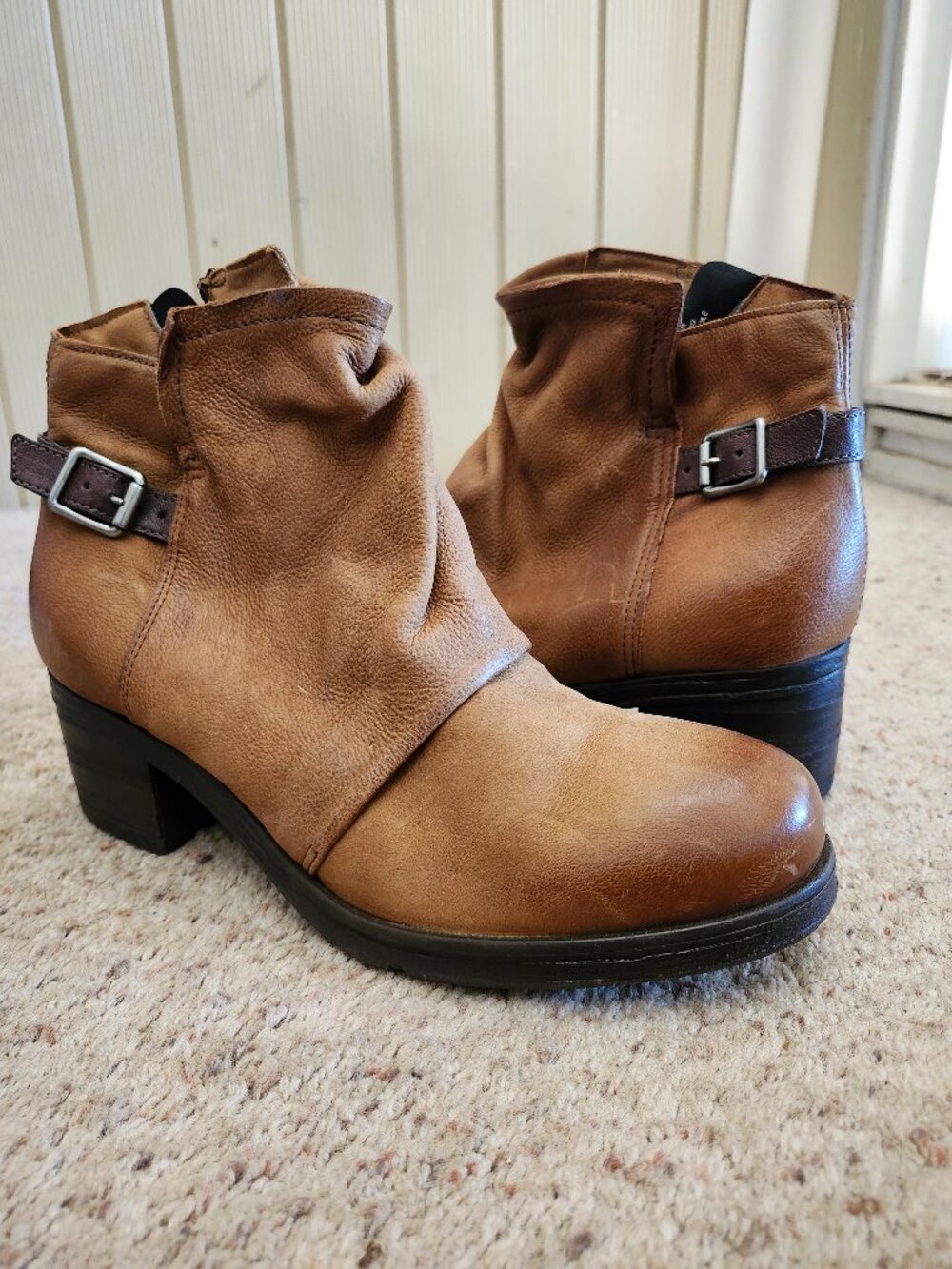MIZ MOOZ ANKLE BOOT STONEY41 BROWN/TAN BURNISHED LEATHER
